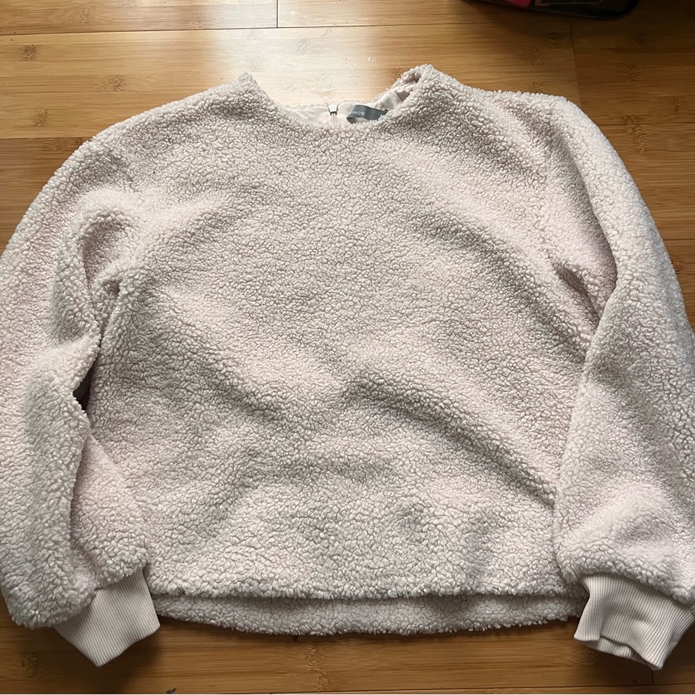 Vince Soft Cream Sherpa Top